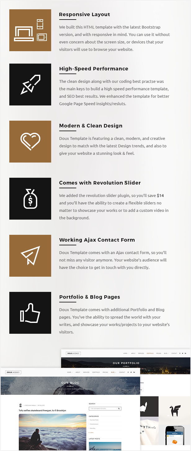 One Page HTML Template